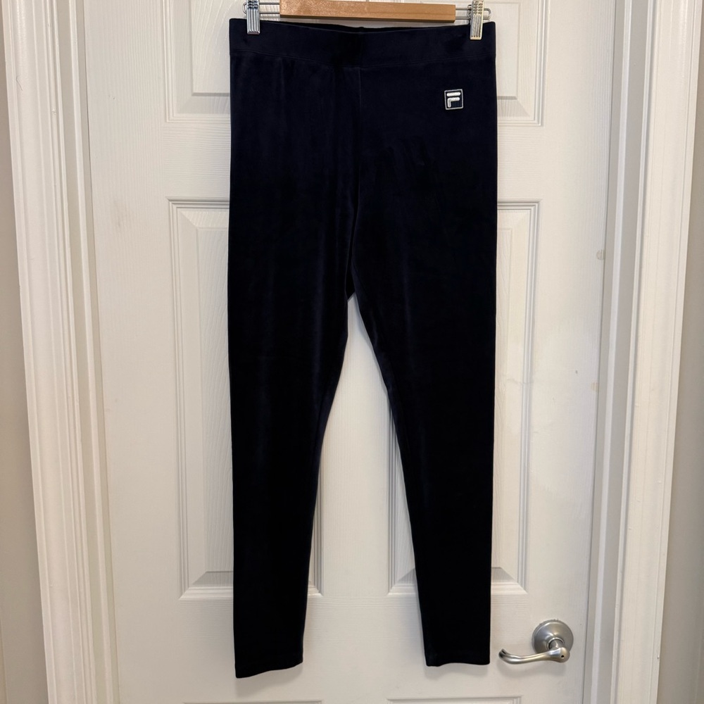 Like New Fila High-Waisted Velour Leggings